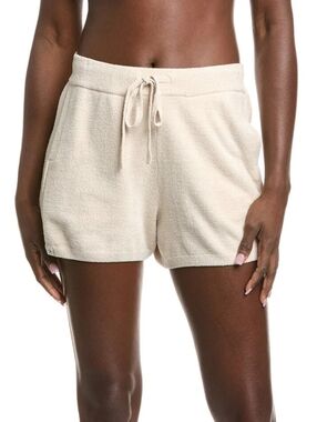 Barefoot Dreams CozyChic Ultra Lite Drawstring LounLounge Shorts Light Beige Lg